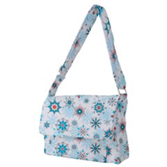 Beautifule Snowflake Decorative Pattern Seamless Full Print Messenger Bag (m)