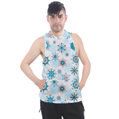 Beautifule Snowflake Decorative Pattern Seamless Men s Sleeveless Hoodie