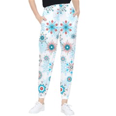 Beautifule Snowflake Decorative Pattern Seamless Tapered Pants