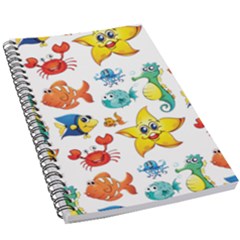 Fish Ocean Water Sea Life Seamless Background 5 5  X 8 5  Notebook