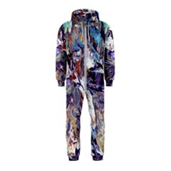 Abstract Cross Currents Hooded Jumpsuit (kids) by kaleidomarblingart