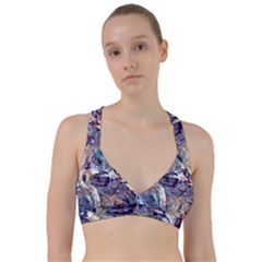 Abstract Cross Currents Sweetheart Sports Bra