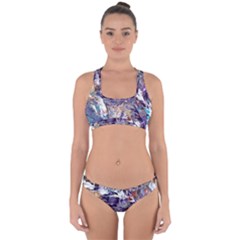 Abstract Cross Currents Cross Back Hipster Bikini Set by kaleidomarblingart