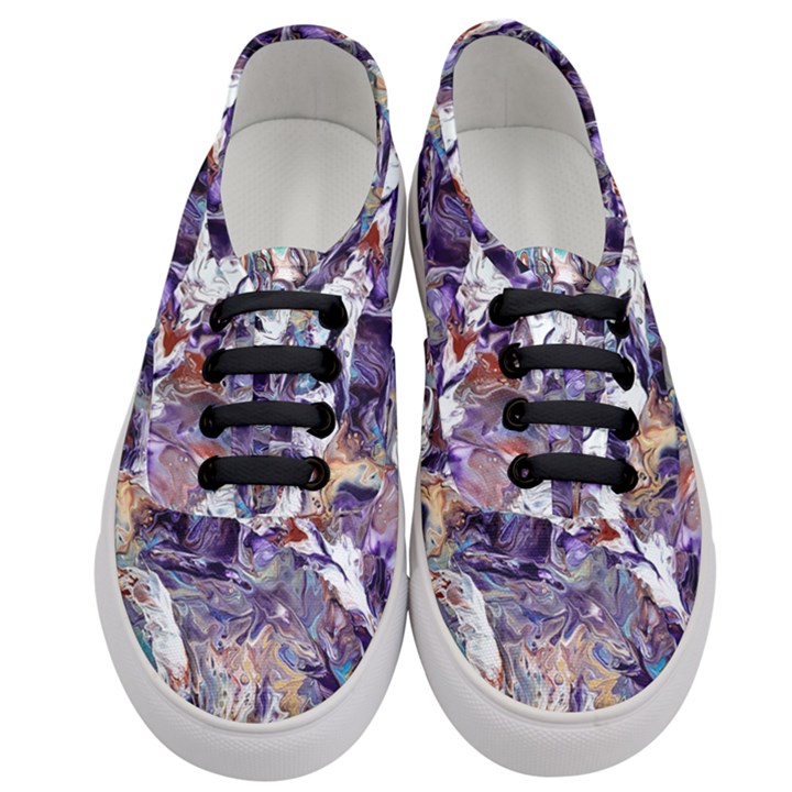 Abstract cross currents Women s Classic Low Top Sneakers