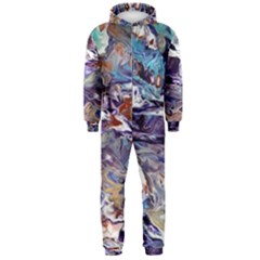 Abstract Cross Currents Hooded Jumpsuit (men) by kaleidomarblingart