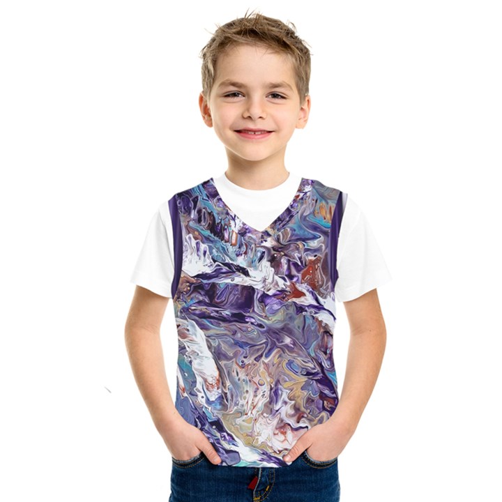 Abstract cross currents Kids  Basketball Tank Top