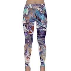 Abstract Cross Currents Classic Yoga Leggings by kaleidomarblingart