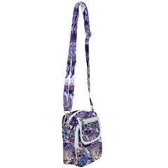 Abstract Cross Currents Shoulder Strap Belt Bag by kaleidomarblingart