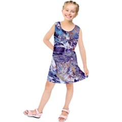 Abstract Cross Currents Kids  Tunic Dress by kaleidomarblingart