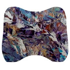 Abstract Cross Currents Velour Head Support Cushion by kaleidomarblingart