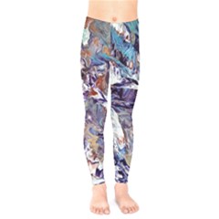 Abstract Cross Currents Kids  Leggings by kaleidomarblingart