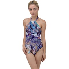 Abstract Cross Currents Go With The Flow One Piece Swimsuit by kaleidomarblingart