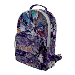 Abstract Cross Currents Flap Pocket Backpack (large) by kaleidomarblingart