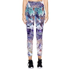 Abstract Cross Currents Pocket Leggings  by kaleidomarblingart