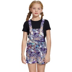 Abstract Cross Currents Kids  Short Overalls by kaleidomarblingart