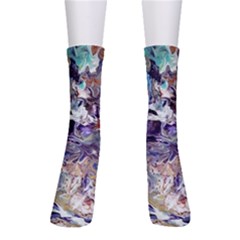 Abstract Cross Currents Crew Socks by kaleidomarblingart