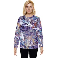 Abstract Cross Currents Hidden Pocket Sweatshirt by kaleidomarblingart