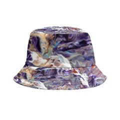 Abstract Cross Currents Inside Out Bucket Hat by kaleidomarblingart