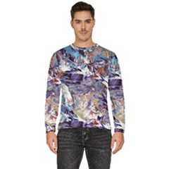 Abstract Cross Currents Men s Fleece Sweatshirt by kaleidomarblingart