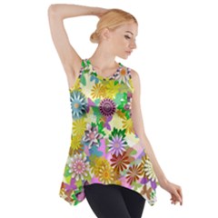 Illustration-pattern-abstract Side Drop Tank Tunic by Pakrebo