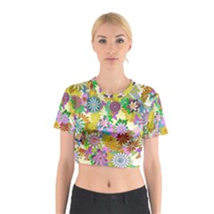 Illustration-pattern-abstract Cotton Crop Top