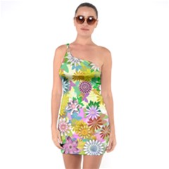 Illustration-pattern-abstract One Soulder Bodycon Dress by Pakrebo