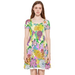 Illustration-pattern-abstract Inside Out Cap Sleeve Dress by Pakrebo