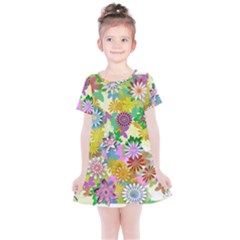 Illustration-pattern-abstract Kids  Simple Cotton Dress by Pakrebo