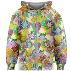 Illustration-pattern-abstract Kids  Zipper Hoodie Without Drawstring