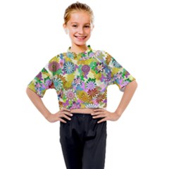 Illustration-pattern-abstract Kids Mock Neck Tee