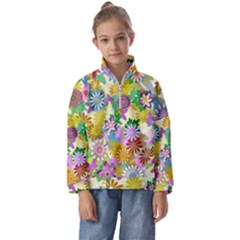 Illustration-pattern-abstract Kids  Half Zip Hoodie