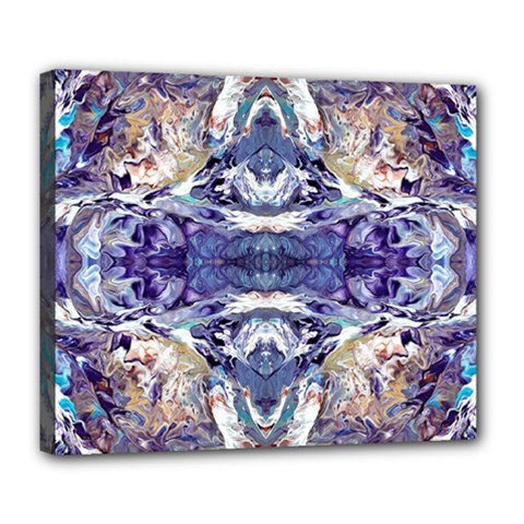 Amethyst Repeats Deluxe Canvas 24  X 20  (stretched) by kaleidomarblingart