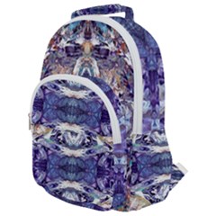 Amethyst Repeats Rounded Multi Pocket Backpack by kaleidomarblingart