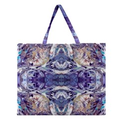 Amethyst Repeats Zipper Large Tote Bag by kaleidomarblingart