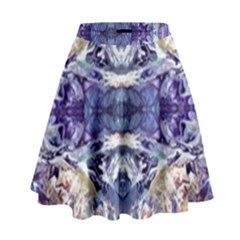 Amethyst Repeats High Waist Skirt by kaleidomarblingart