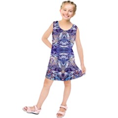 Amethyst Repeats Kids  Tunic Dress by kaleidomarblingart