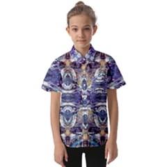 Amethyst Repeats Kids  Short Sleeve Shirt by kaleidomarblingart