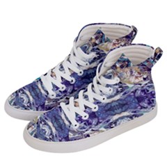 Amethyst Repeats Men s Hi-top Skate Sneakers by kaleidomarblingart