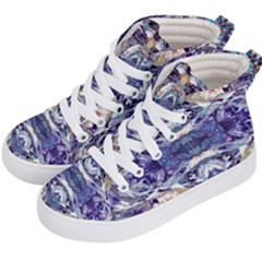 Amethyst Repeats Kids  Hi-top Skate Sneakers by kaleidomarblingart