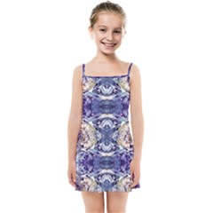 Amethyst Repeats Kids  Summer Sun Dress by kaleidomarblingart