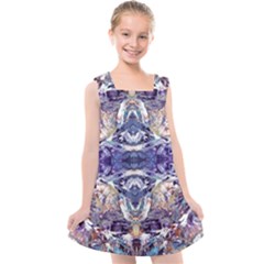 Amethyst Repeats Kids  Cross Back Dress by kaleidomarblingart