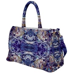 Amethyst Repeats Duffel Travel Bag by kaleidomarblingart