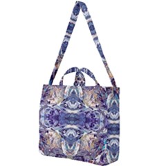 Amethyst Repeats Square Shoulder Tote Bag by kaleidomarblingart