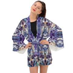 Amethyst Repeats Long Sleeve Kimono by kaleidomarblingart