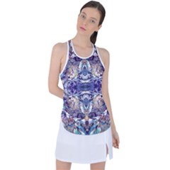 Amethyst Repeats Racer Back Mesh Tank Top by kaleidomarblingart