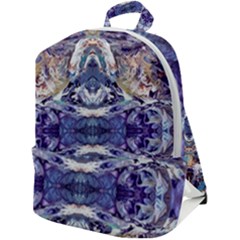 Amethyst Repeats Zip Up Backpack by kaleidomarblingart