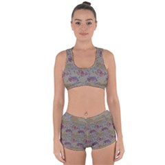 Pattern-tsit Racerback Boyleg Bikini Set