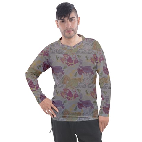 Pattern-tsit Men s Pique Long Sleeve Tee by Gohar