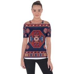 Armenian Carpet Shoulder Cut Out Short Sleeve Top by Gohar