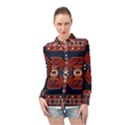 Armenian Carpet Long Sleeve Chiffon Shirt View1